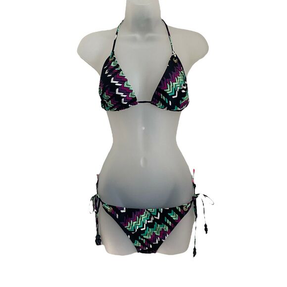Shoshanna Other - Shoshanna Medium C/D Cup Bikini Set Printed Triangle Halter Swimwear